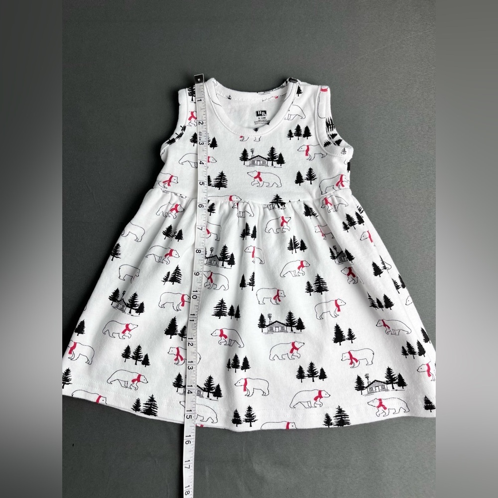 Hudson Baby 9-12 month Cotton Dress and Cardigan Sweater - Picture 8 of 10